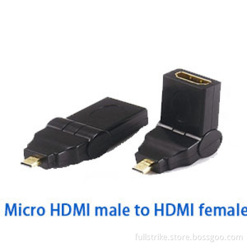 Swing Type Micro HDMI Male to HDMI Female Adaptor